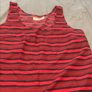 Striped Red and Black Women's Tank Top